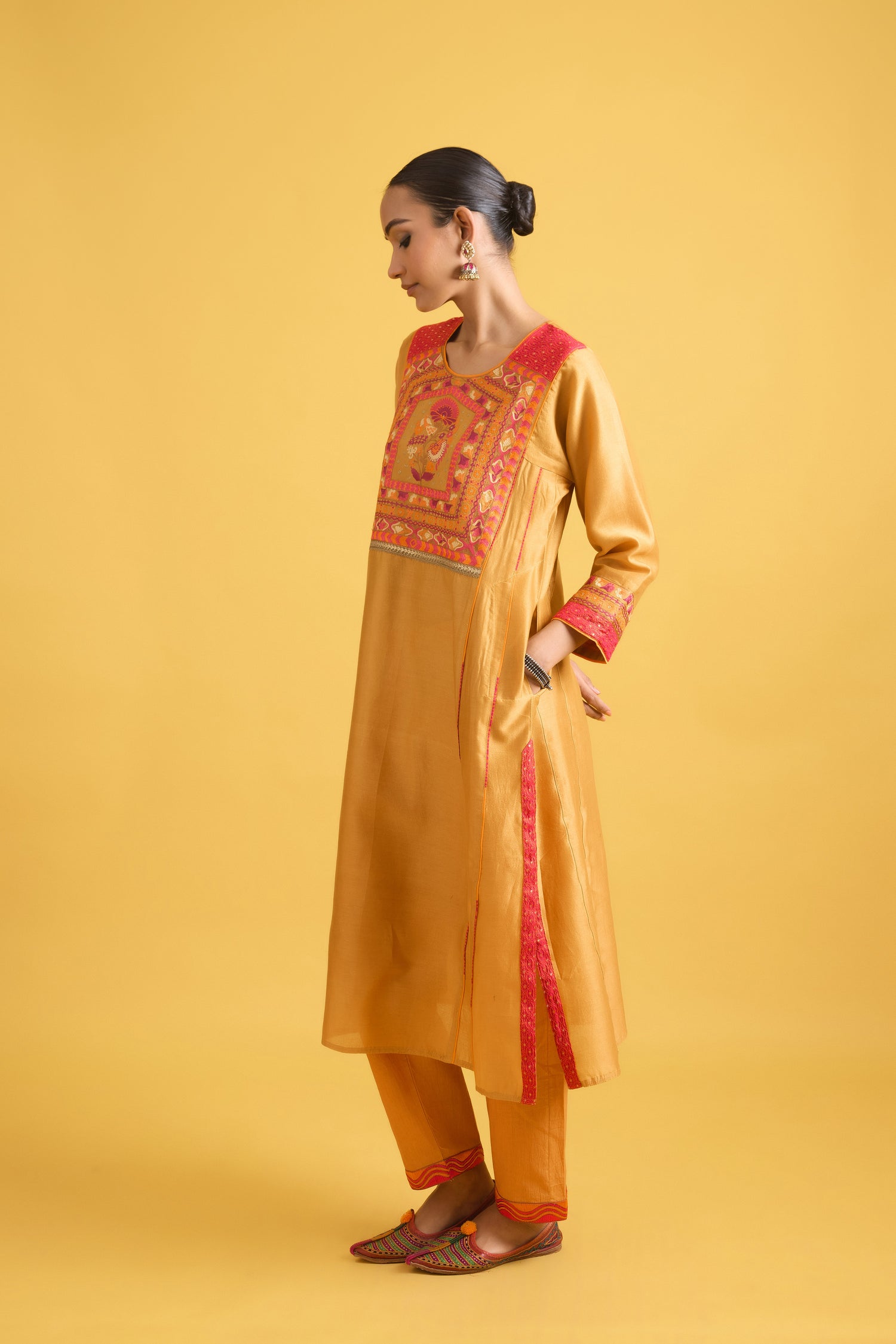 Phiran Kurta Mustard Yellow (9725686645035)