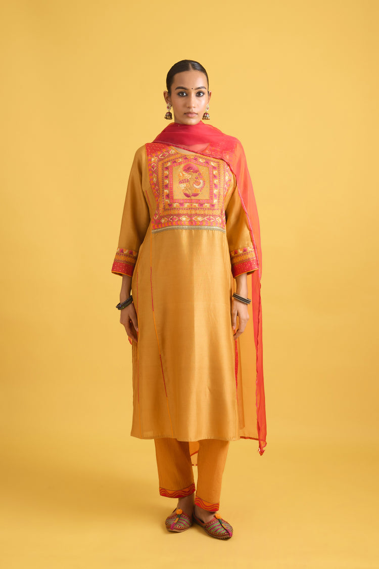 Phiran Kurta Mustard Yellow (9725686645035)