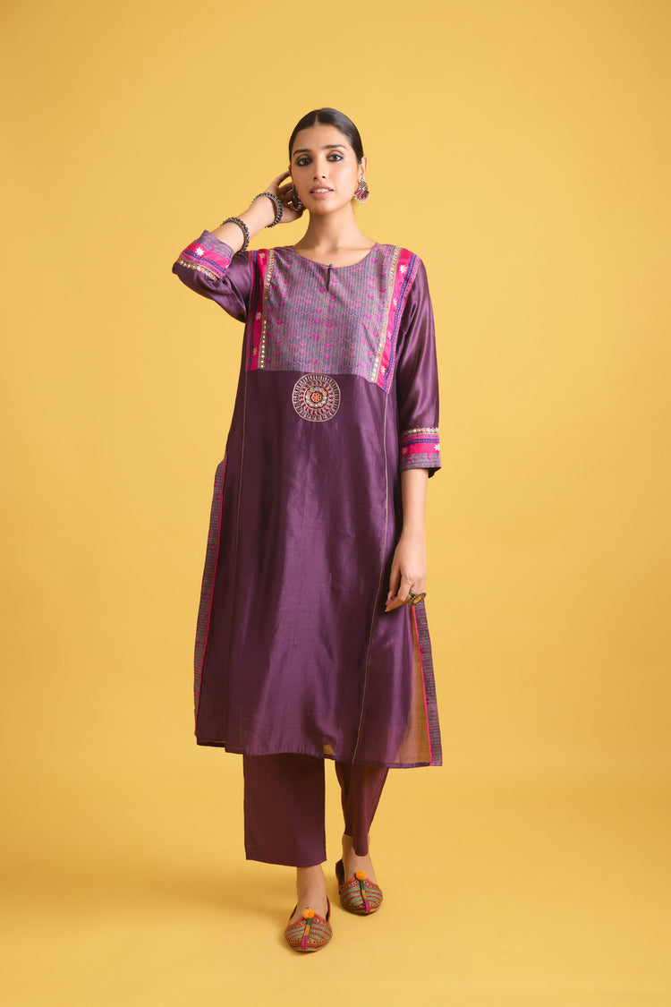 Rozana Kurta Purple (9707742396715)