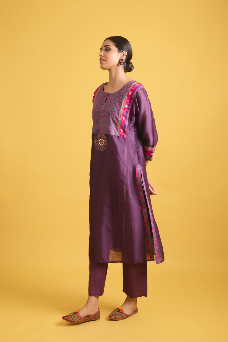 Rozana Kurta Purple (9707742396715)