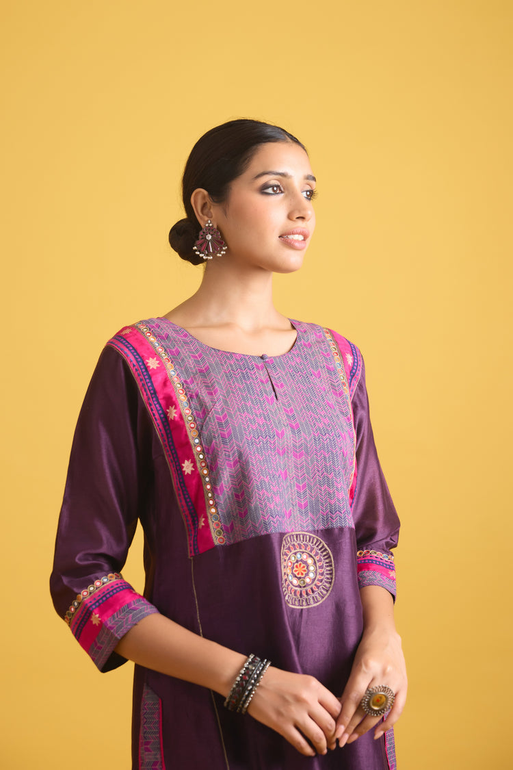 Rozana Kurta Purple (9707742396715)