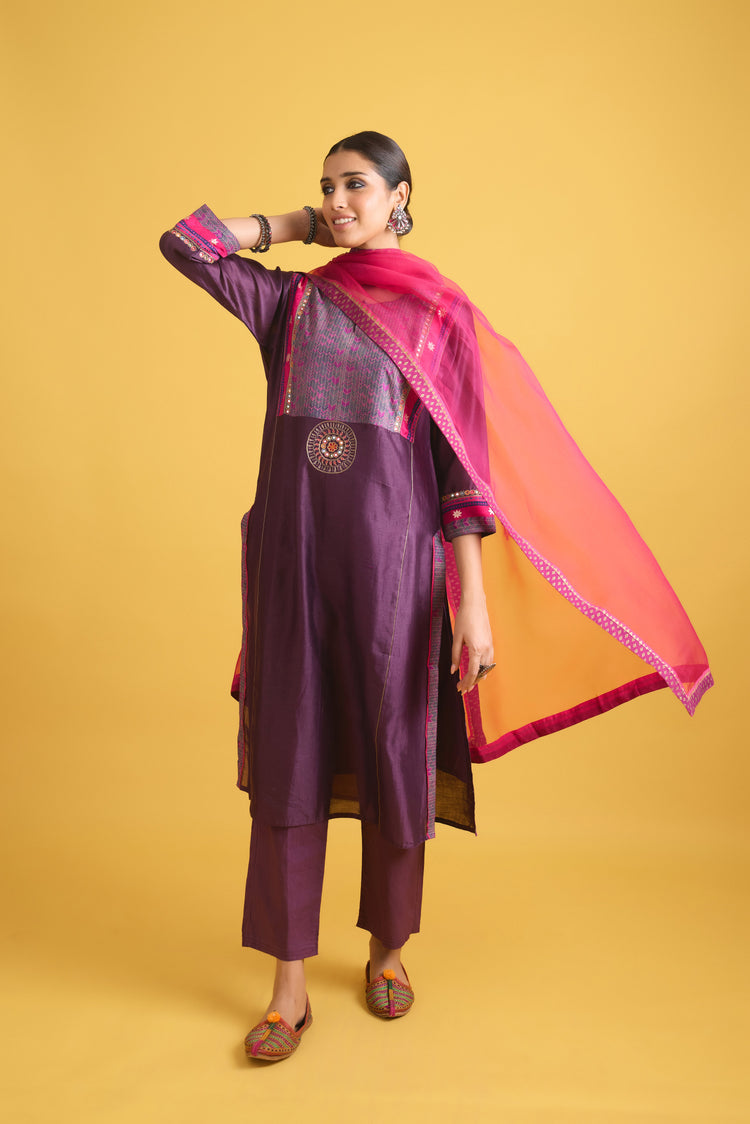 Rozana Kurta Purple (9707742396715)