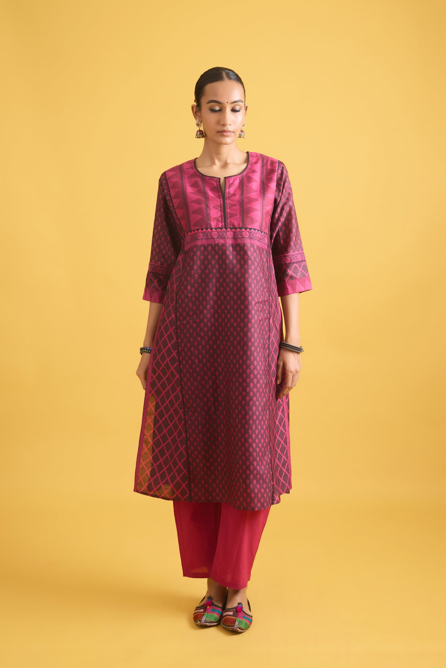 Rozana Kurta Dark Mauve (9710801322283)