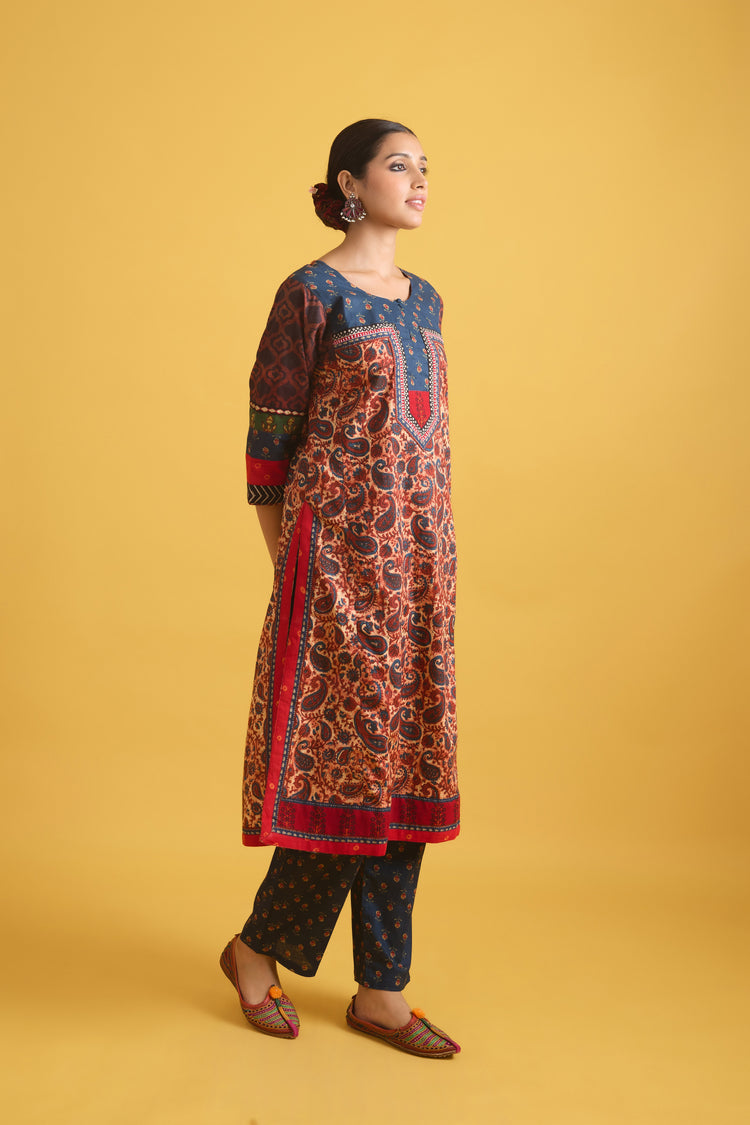 Miran Kurta  Beige Red (9730605941035)