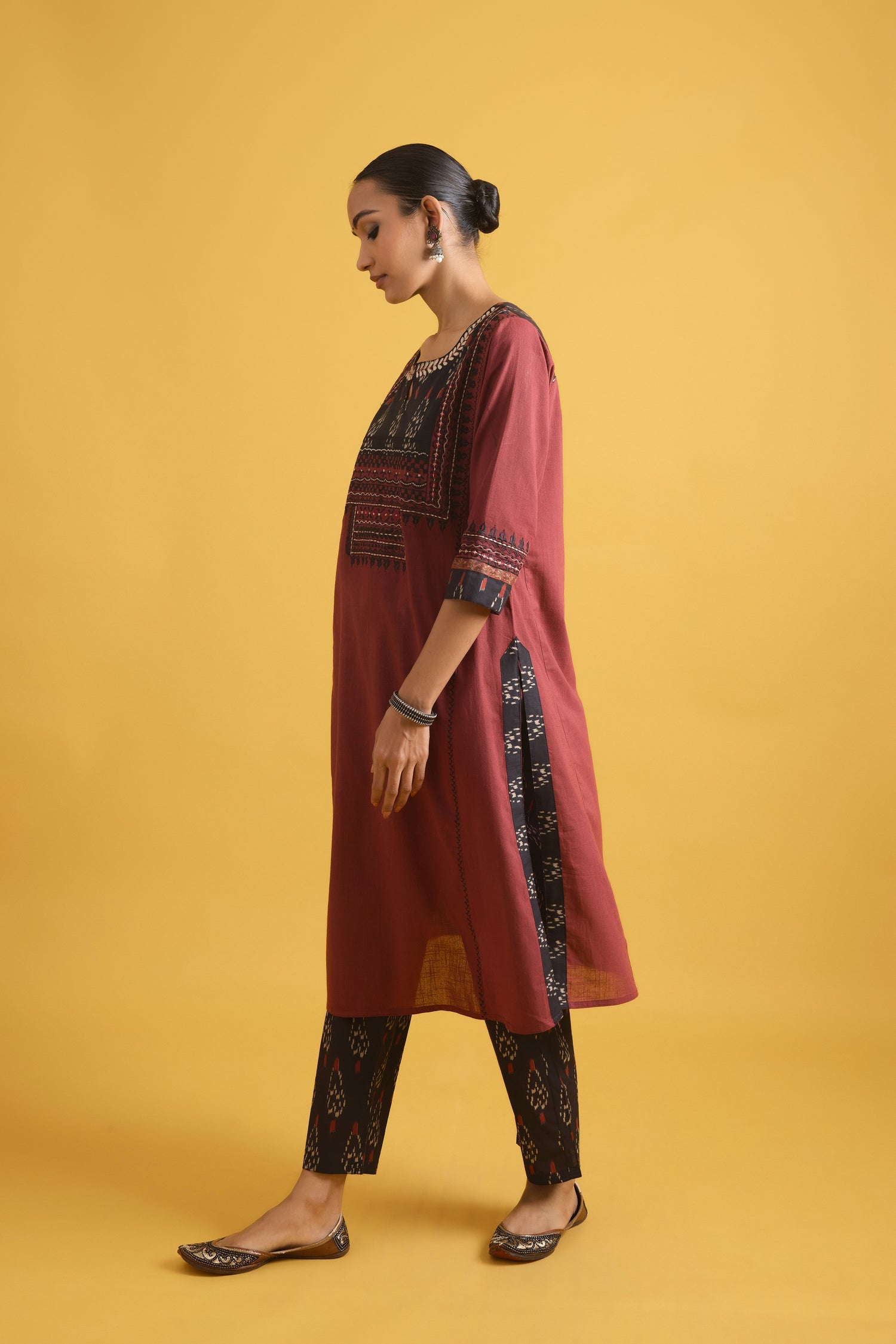 Rozana Kurta Maroon (9721447088427)