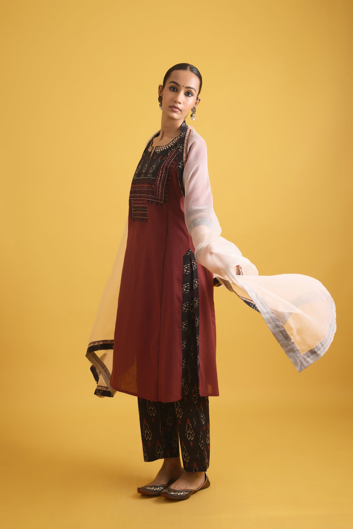 Rozana Kurta Maroon (9721447088427)