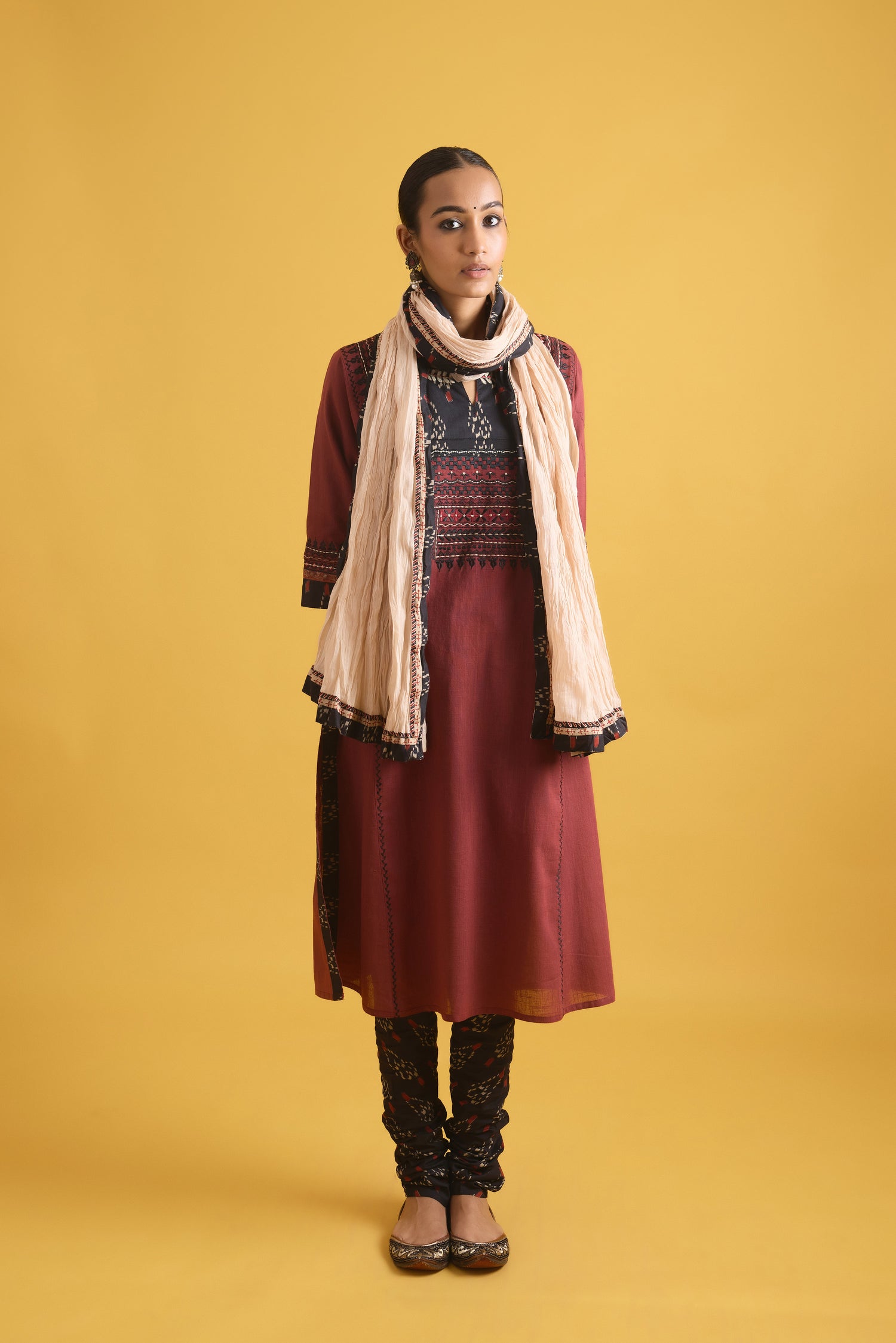 Rozana Kurta Maroon (9721447088427)