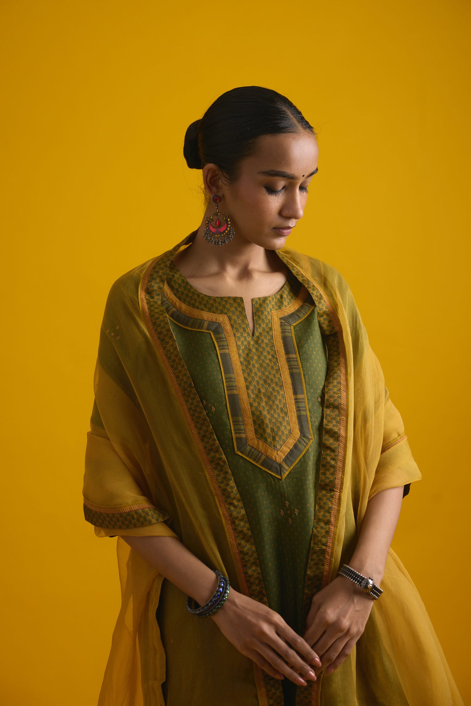 Medh Dupatta Mustard (9722192691499)