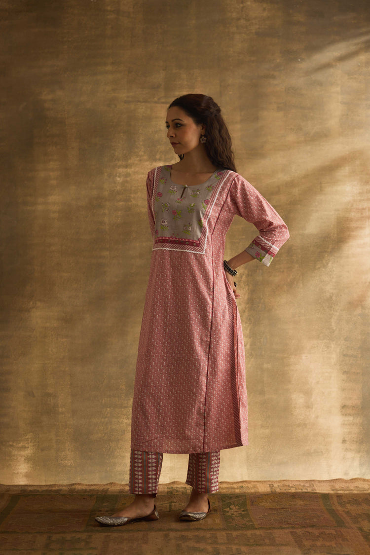 Rozana Kurta Baby Pink (9888706167083)