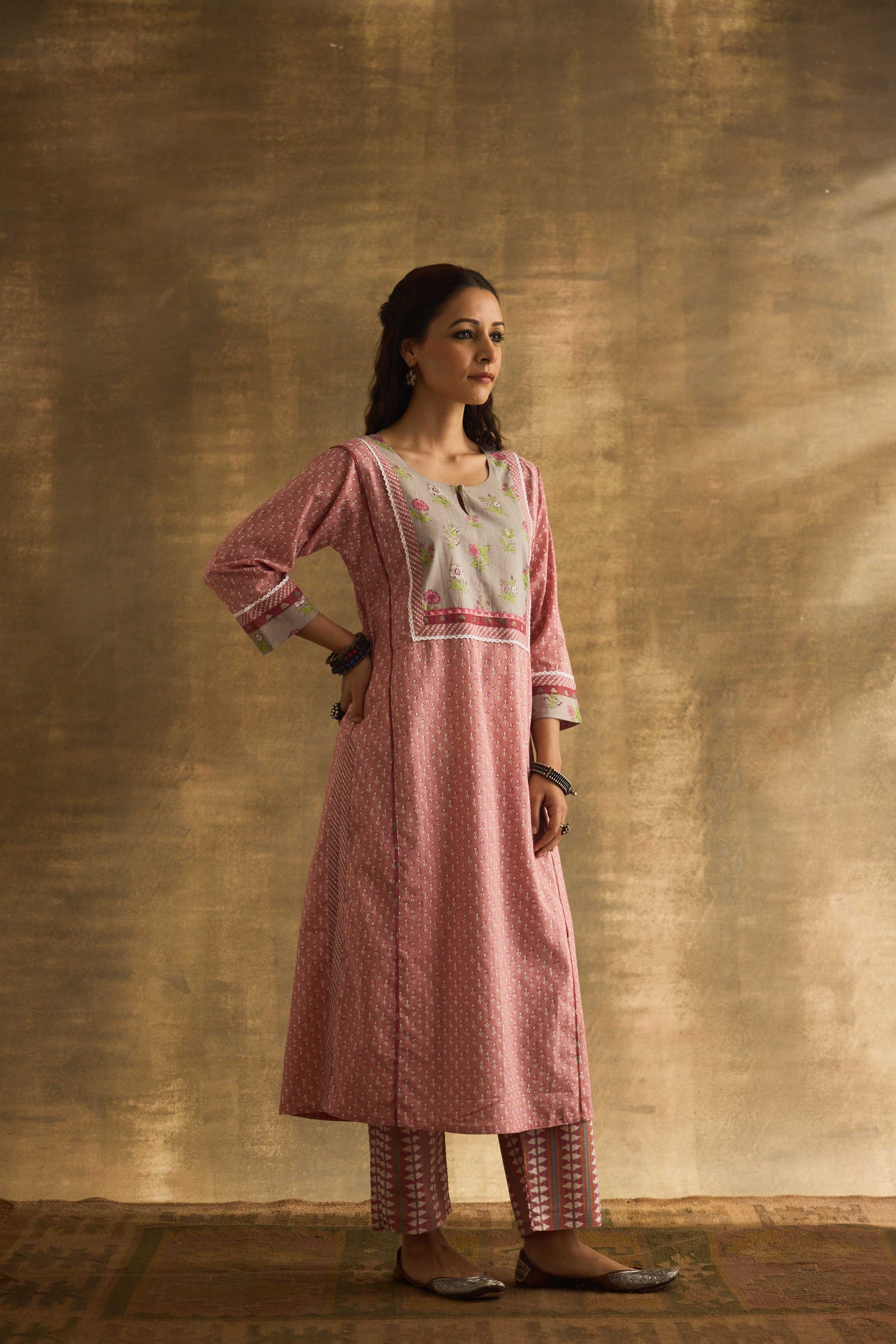 Rozana Kurta Baby Pink (9888706167083)