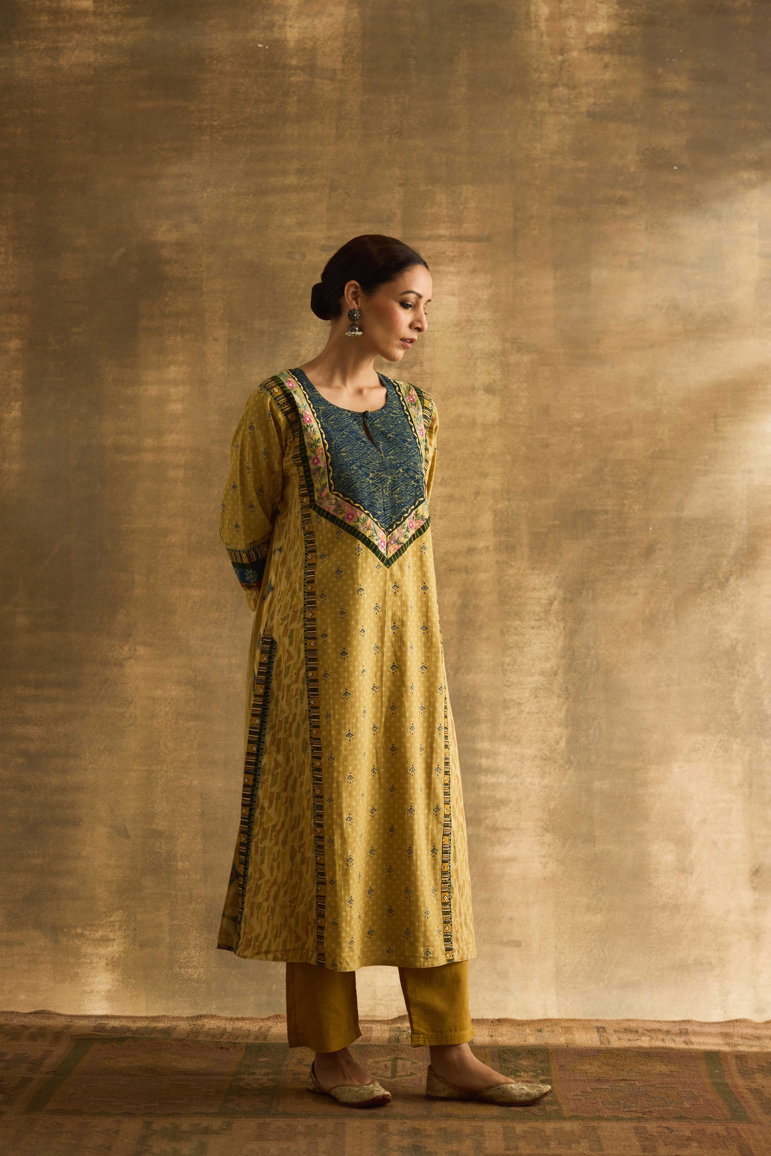 Rozana Kurta Ochre Green (9889534312747)