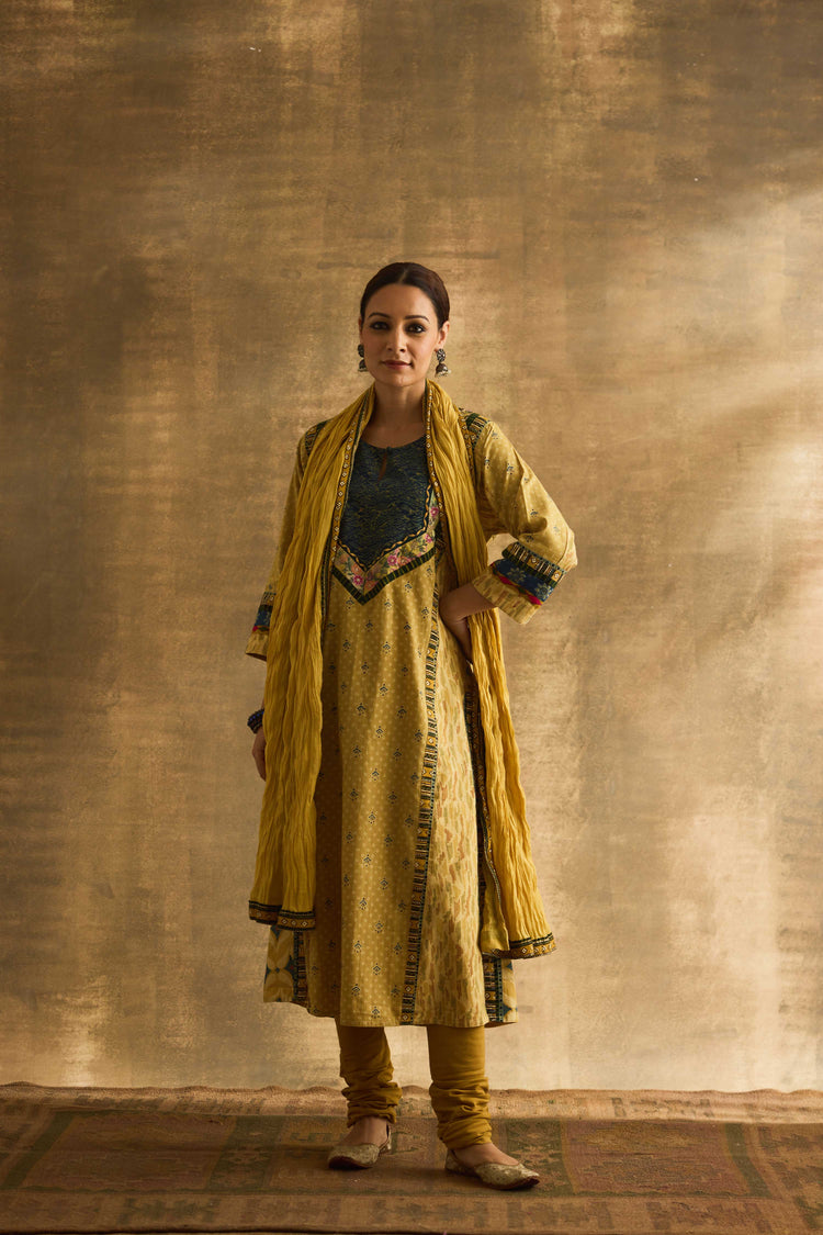 Rozana Dupatta Ochre (9889547190571)