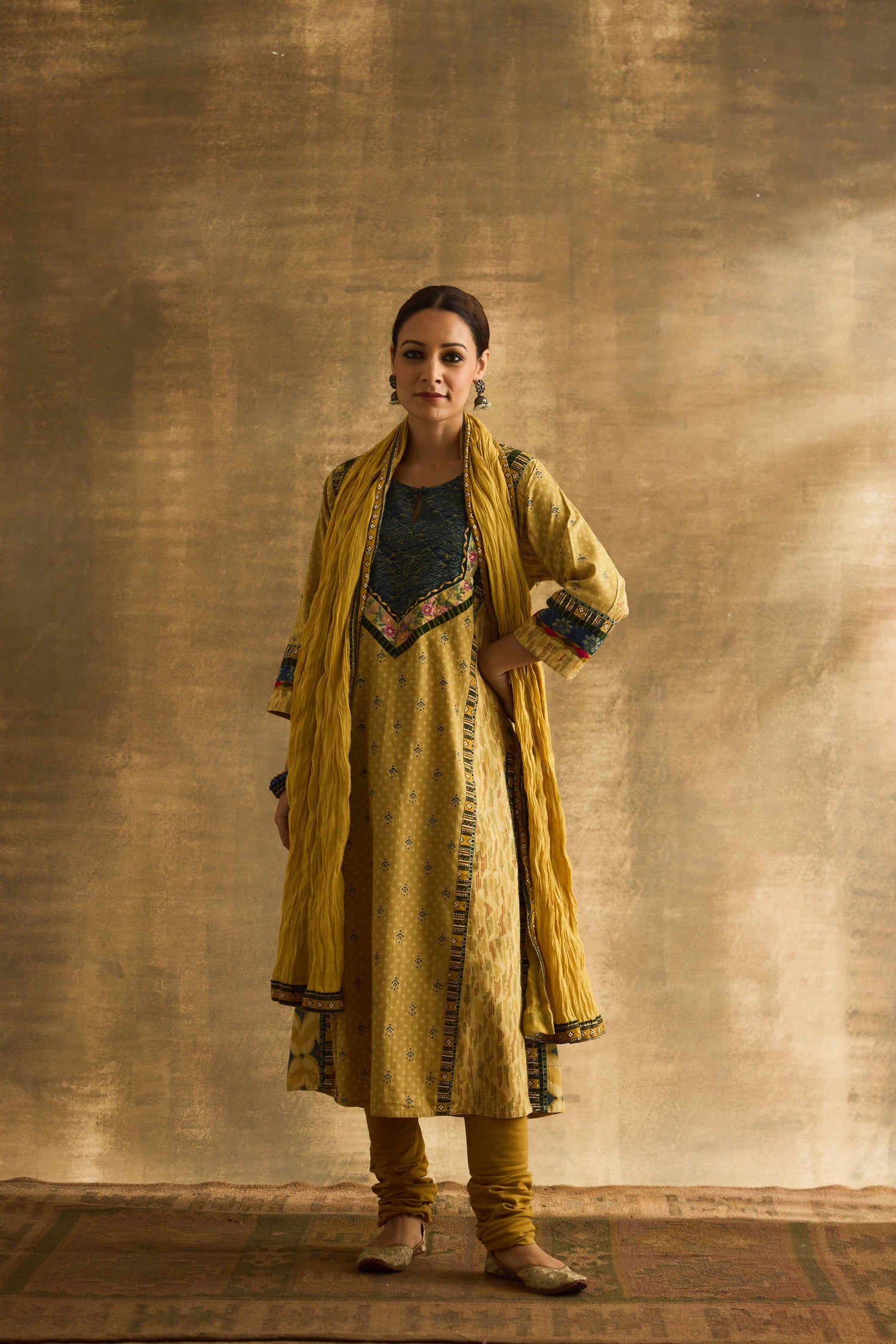 Rozana Kurta Ochre Green (9889534312747)