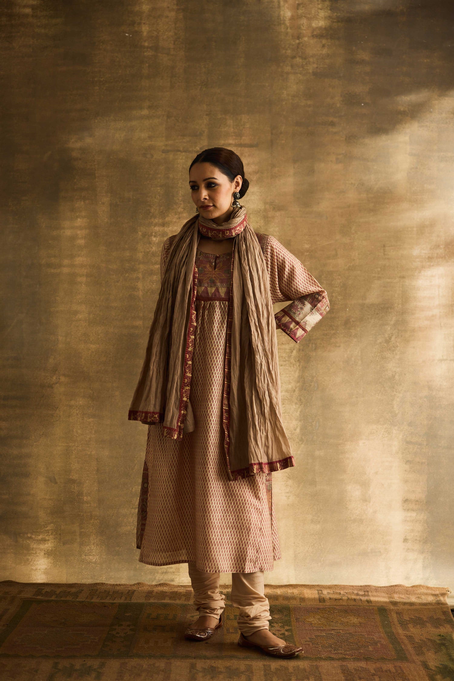 Banjara Kurta Cream Peach (9889554923819)