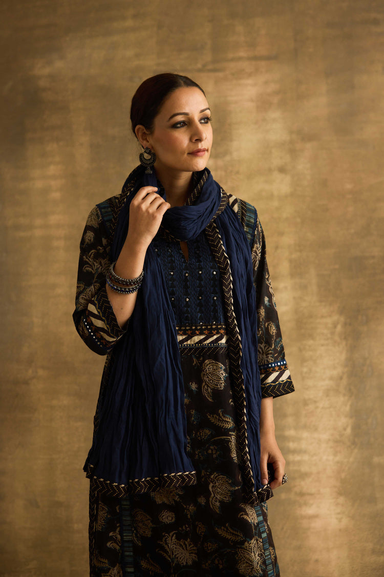 Rozana Dupatta Indigo (9888756302123)