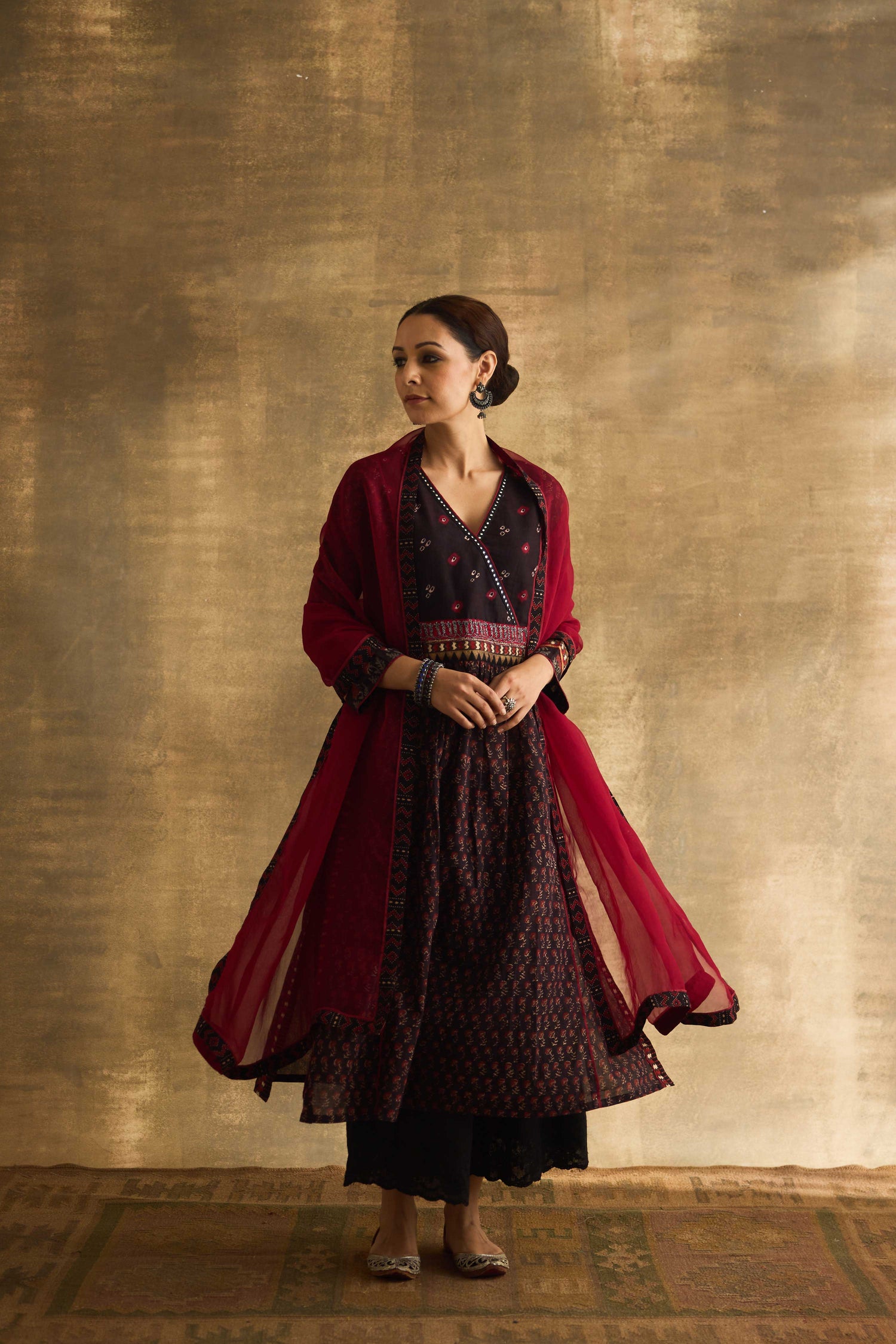 Banjara Kurta Black Maroon (9889634222379)