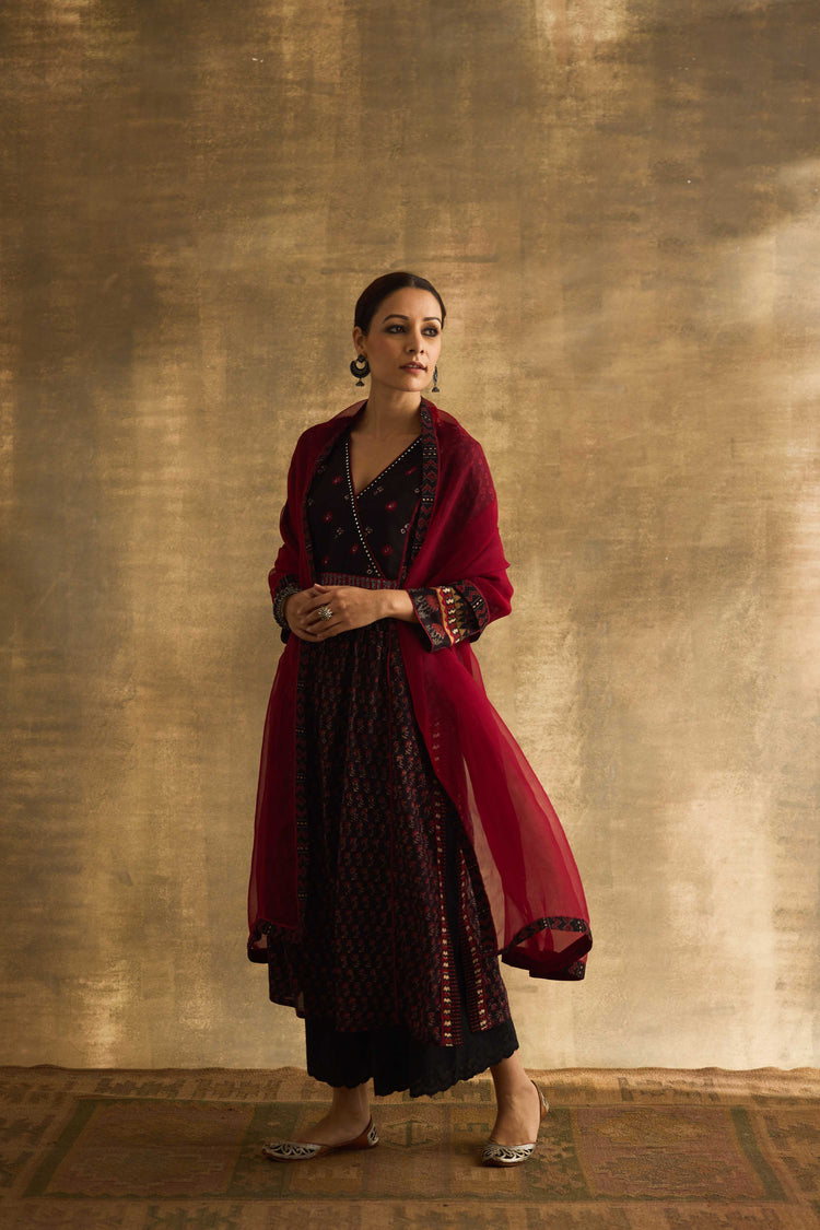 Banjara Kurta Black Maroon (9889634222379)