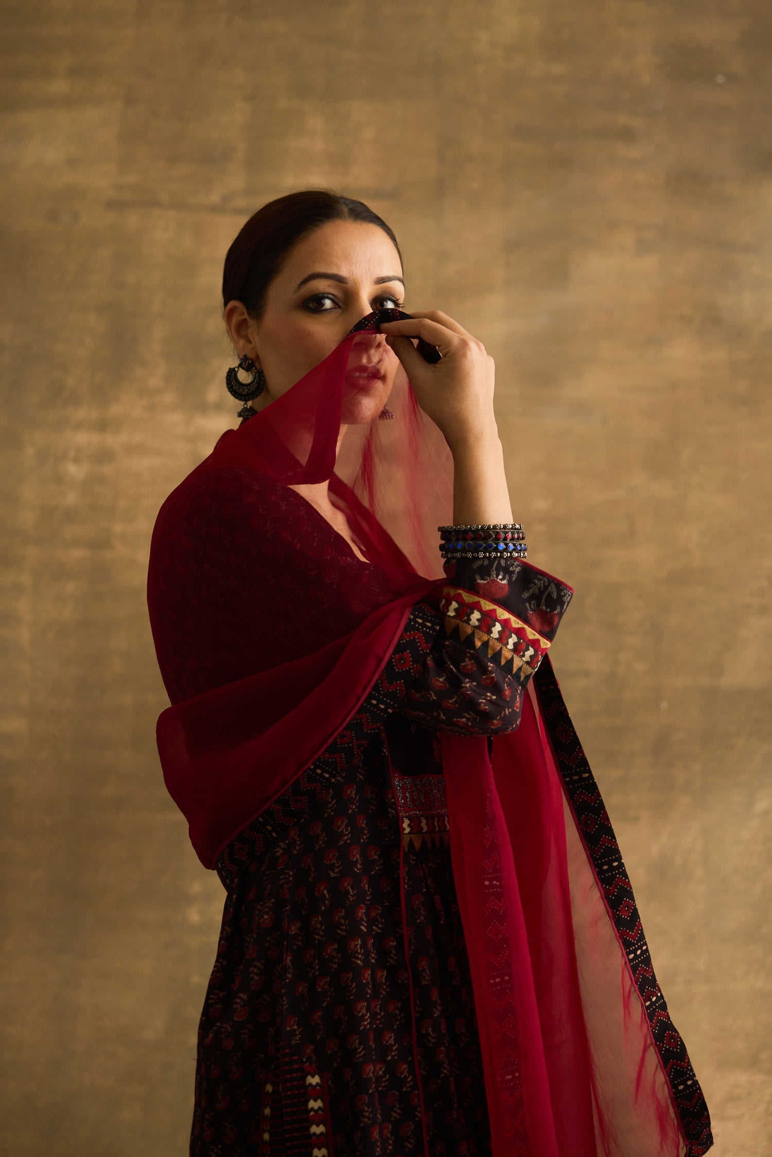 Medh Dupatta Red (9889684095275)