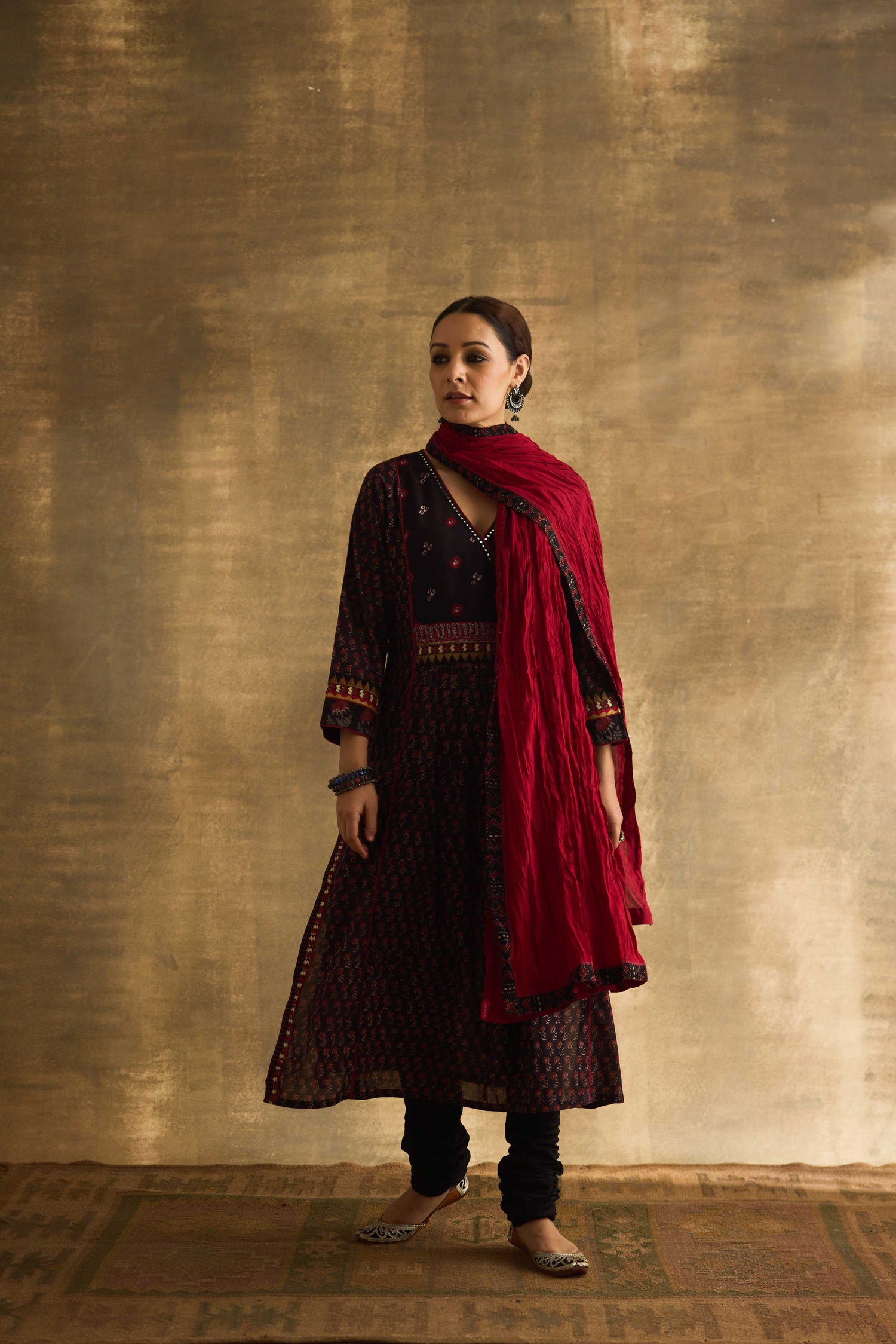 Banjara Kurta Black Maroon (9889634222379)