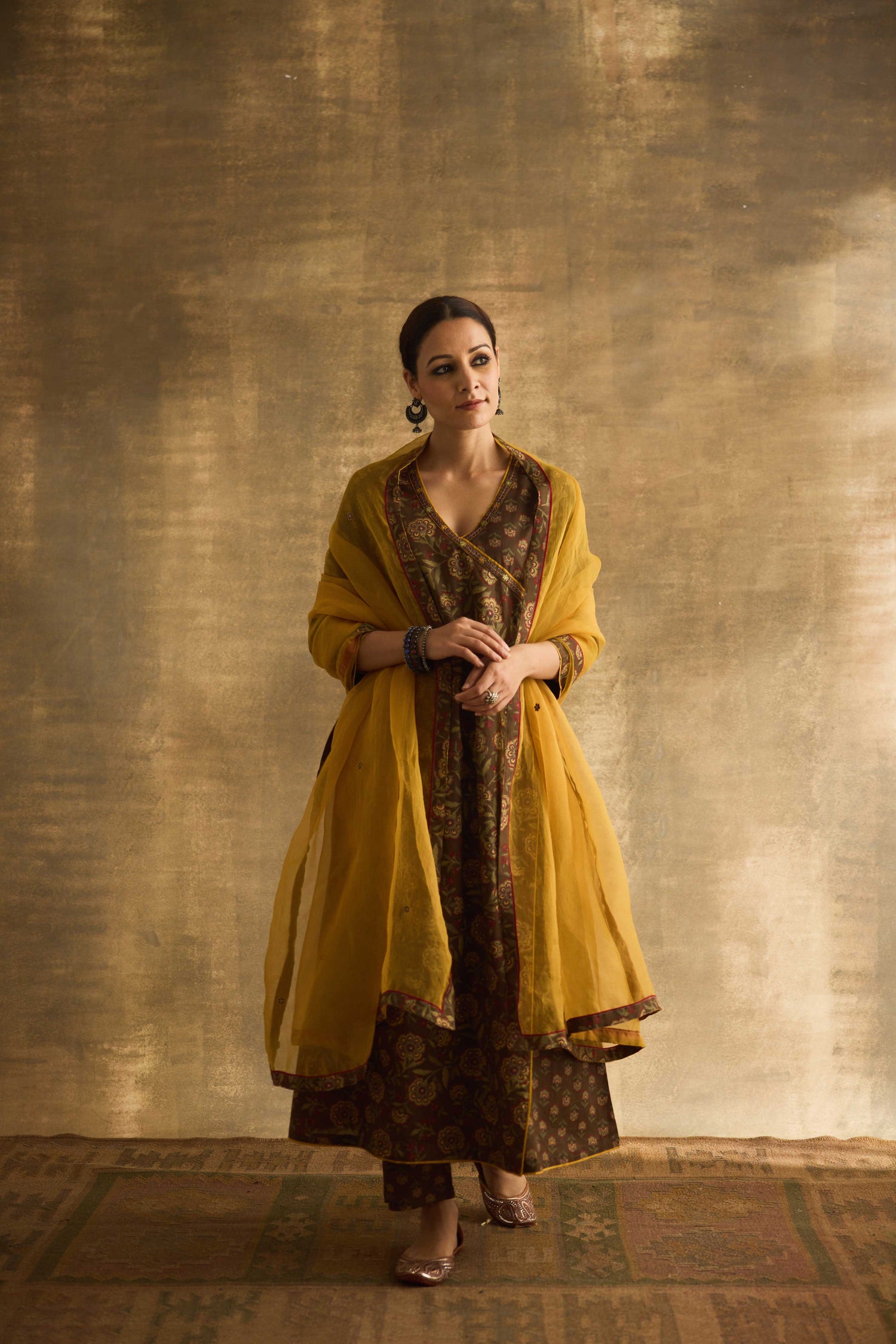 Kiana Dupatta Mustard (9886376755499)