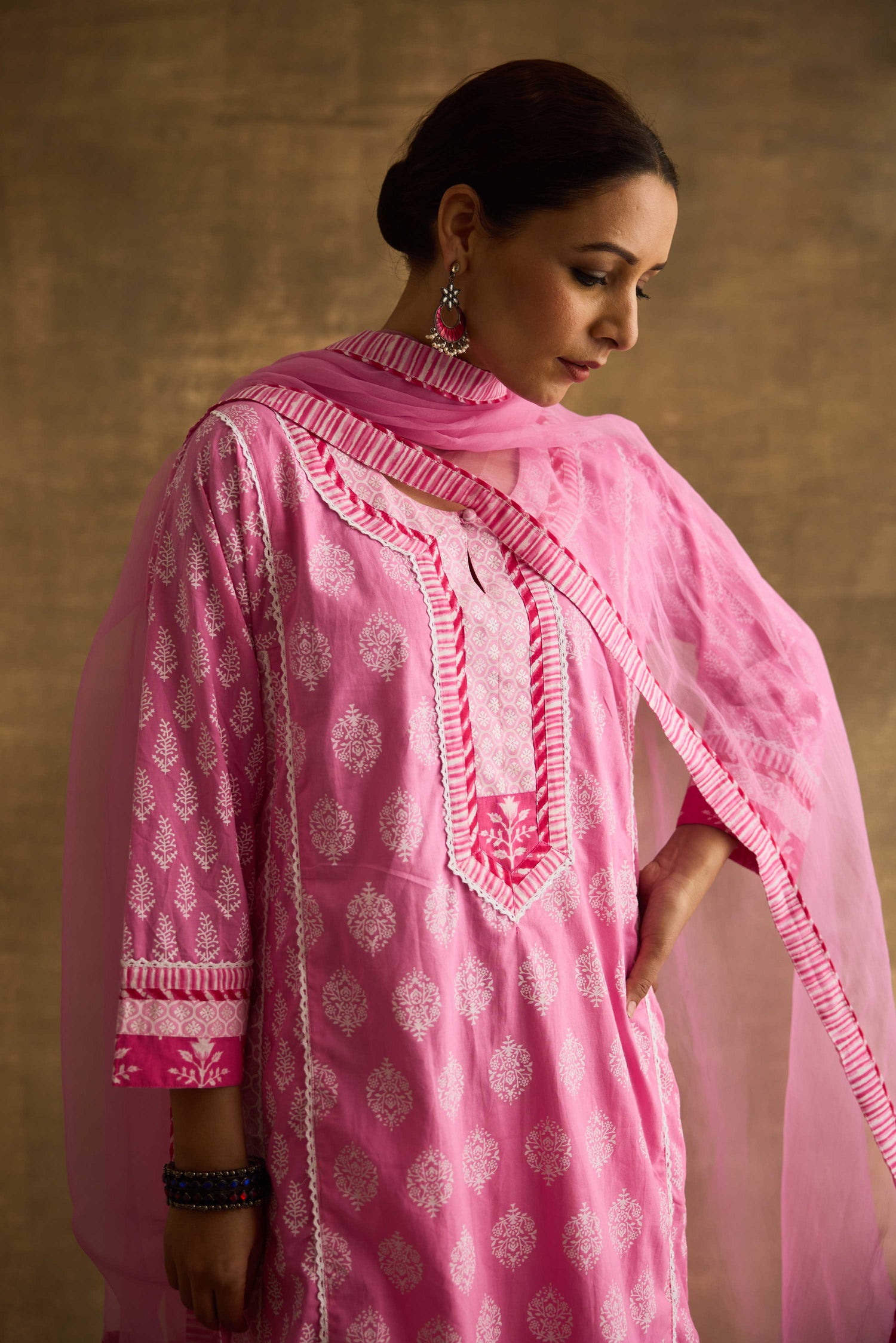 Medh Dupatta Pink (9888541933867)