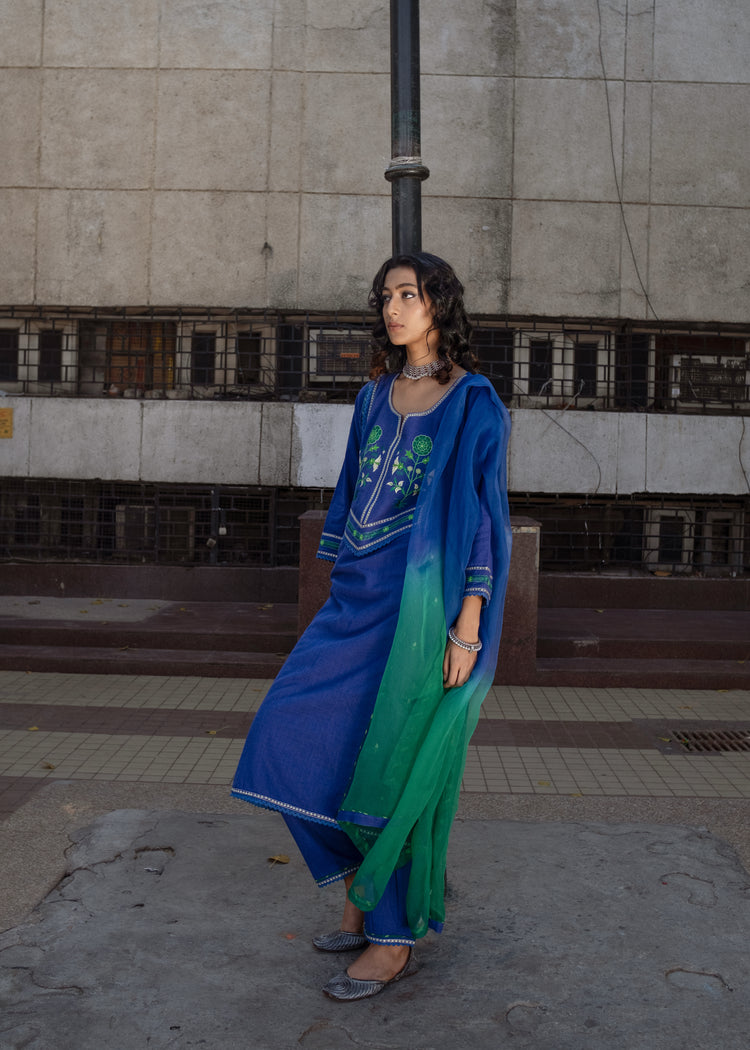 Maitri Dupatta Green Blue (9107665486123)