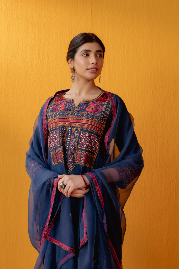 Banjara Kurta Indigo (9042640666923)