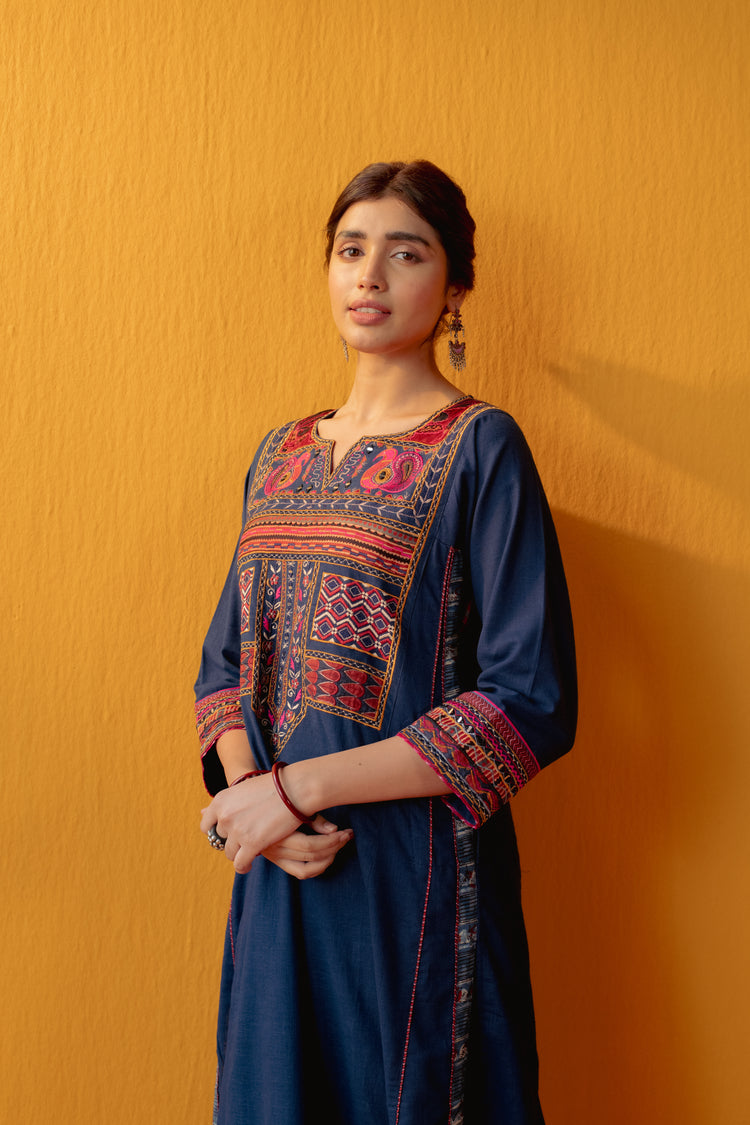 Banjara Kurta Indigo (9042640666923)