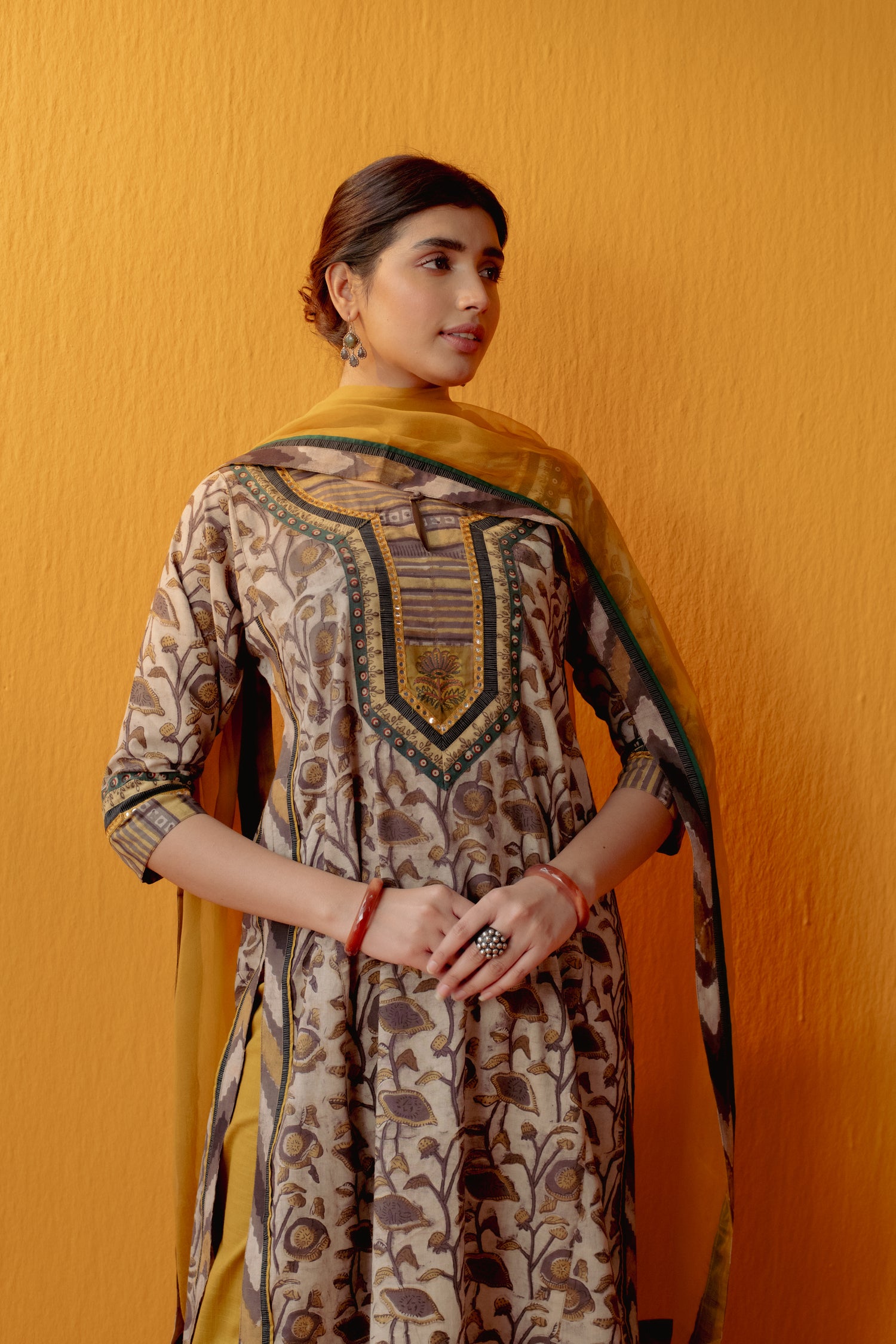 Rozana Chiffon Dupatta Mustard (9042272518443)