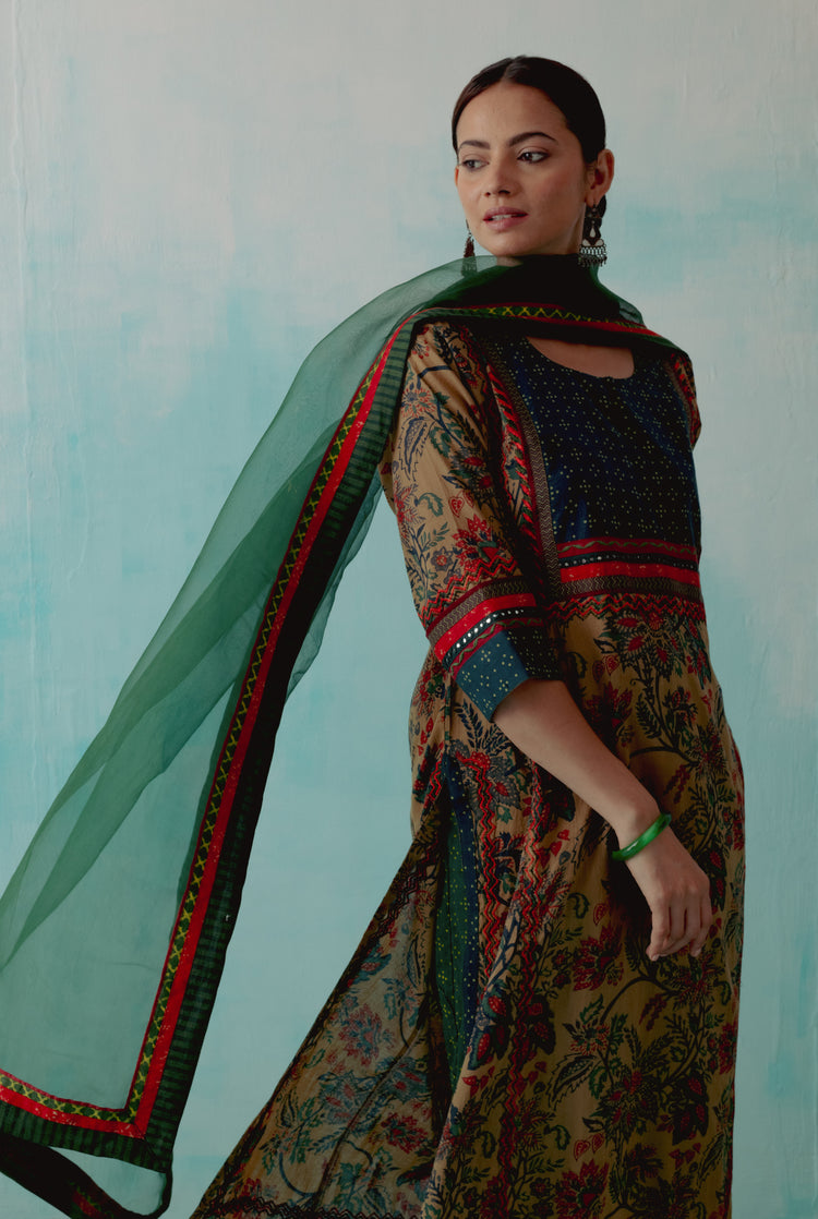 Rozana Chiffon Dupatta Green (8344448860459)