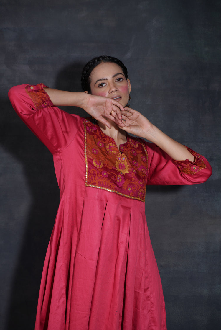 Tashi Kurta Crimson Pink (7152938713135)