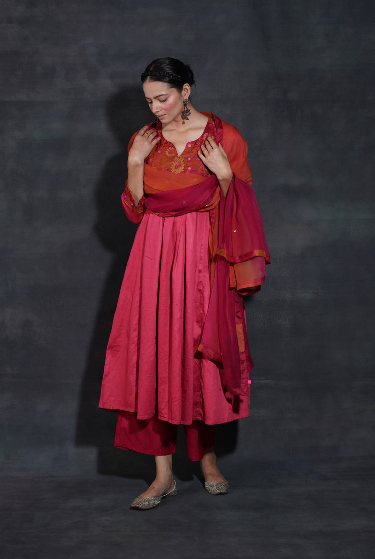 Tashi Kurta Crimson Pink (7152938713135)