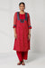 Yoke Kurta Red Beige (8161784922411)