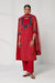 Yoke Kurta Red Beige (8161784922411)