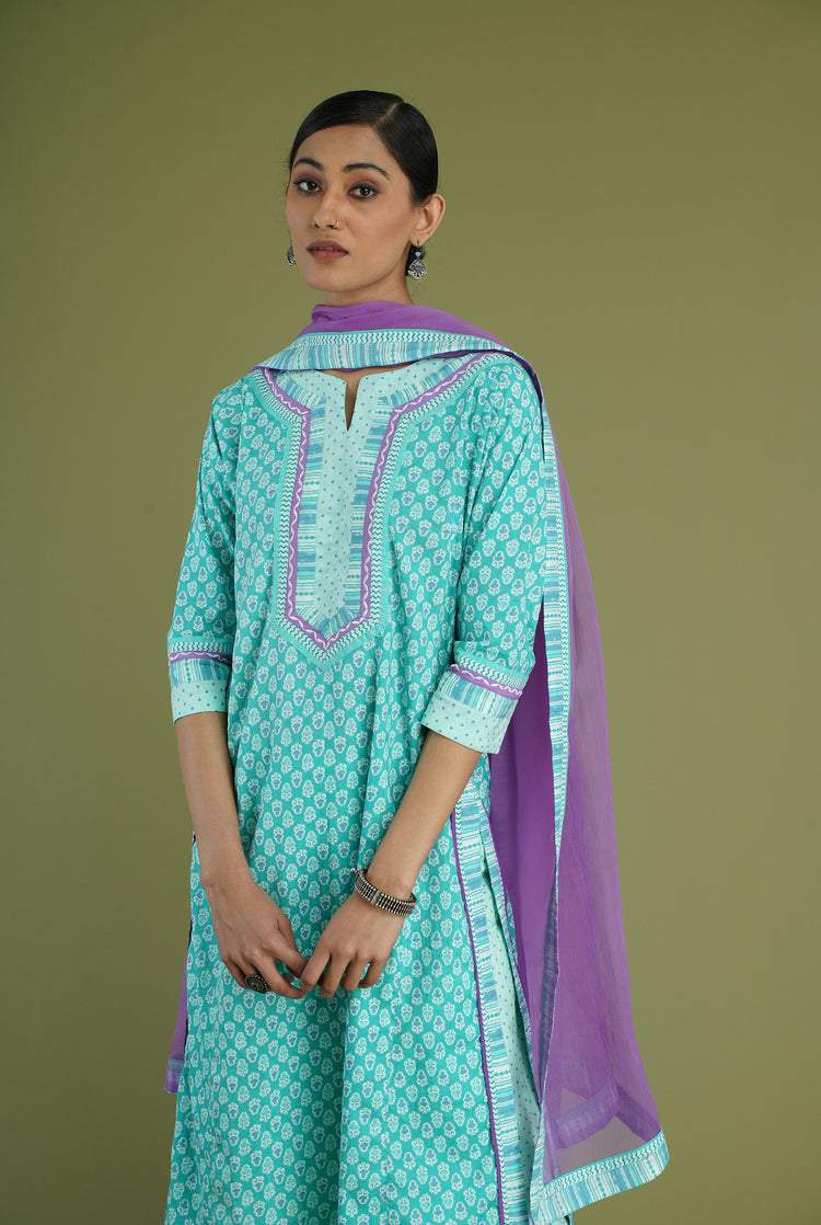 Rozana Chiffon Dupatta Celeste (6978029944879)