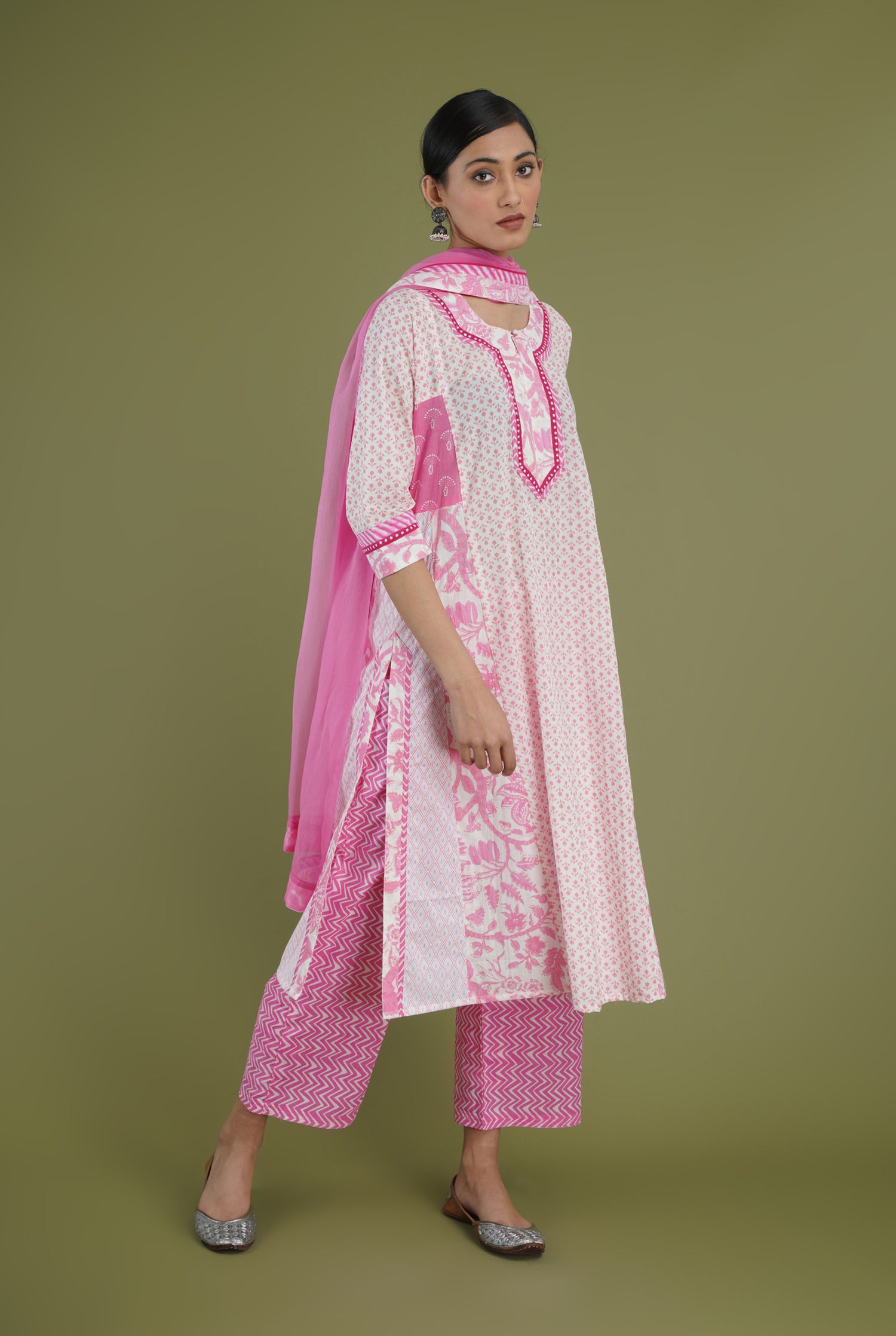 Rozana Chiffon Dupatta Pink (6978054783023)