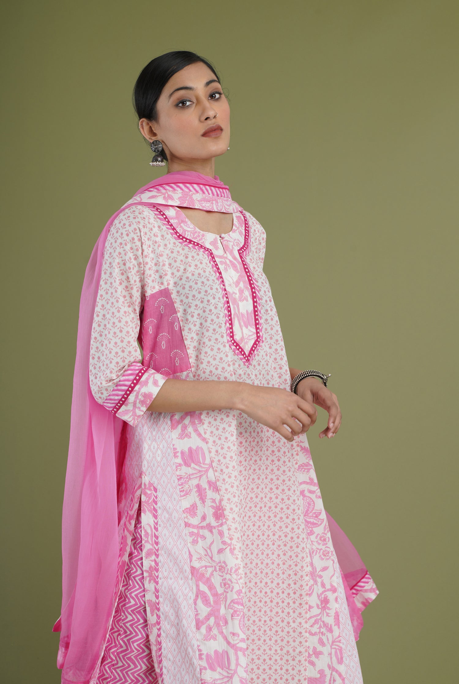 Rozana Chiffon Dupatta Pink (6978054783023)